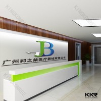 China Manufacturer Long Reception Desk With Solid Surface Material