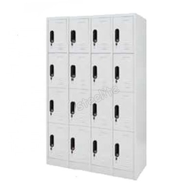 large 16 compartments white iron bathroom locker / 4 layer 16 doors metal ski gym locker for sale