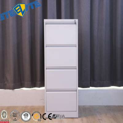 Lockable White Metal 4 Drawer File Cabinet