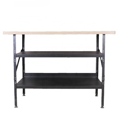 Medium-Weight Workbench Platform Metal Corner Workbench Kit With Wooden Worktop