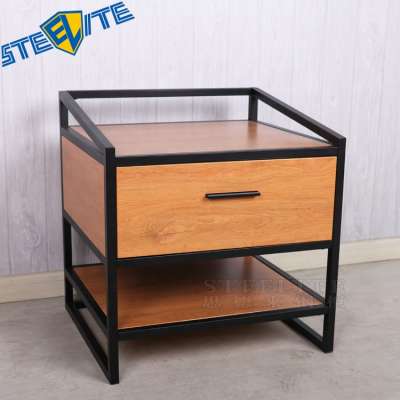 knock down classical style steel nightstand / bedside storage cupboard design