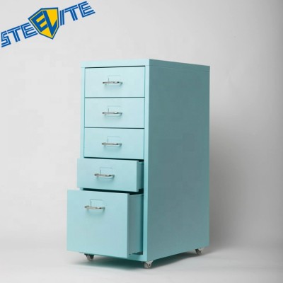 Colourful Metal Storage Mobile Side Drawer Cabinet Metal Helmer Corner Drawers Chest For Sales