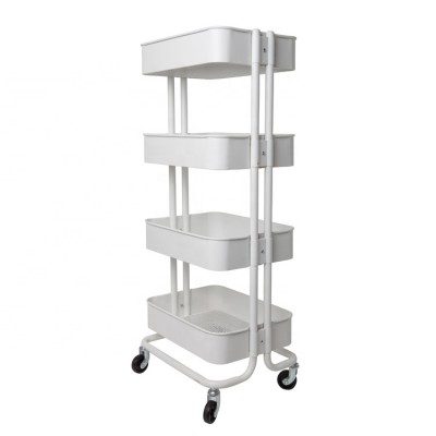 Kitchen Food Storage Cart Trolley Bathroom Storage Basket Shelf