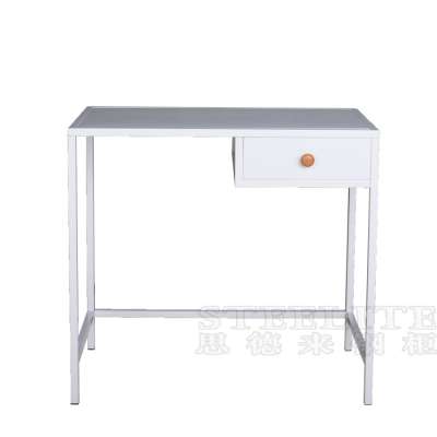 Black White Modern Simple Steel Desk Laptop Desk With Drawer For Home